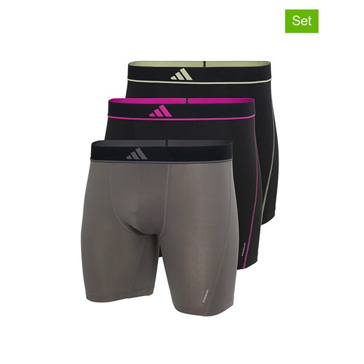 adidas Bokserki (3 pary) w kolorze szaro-czarnym ze sklepu Limango Polska w kategorii Majtki męskie - zdjęcie 185053223