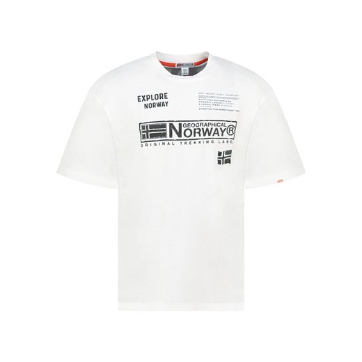 Geographical Norway Koszulka &quot;Jartin&quot; w kolorze białym ze sklepu Limango Polska w kategorii T-shirty męskie - zdjęcie 185053363