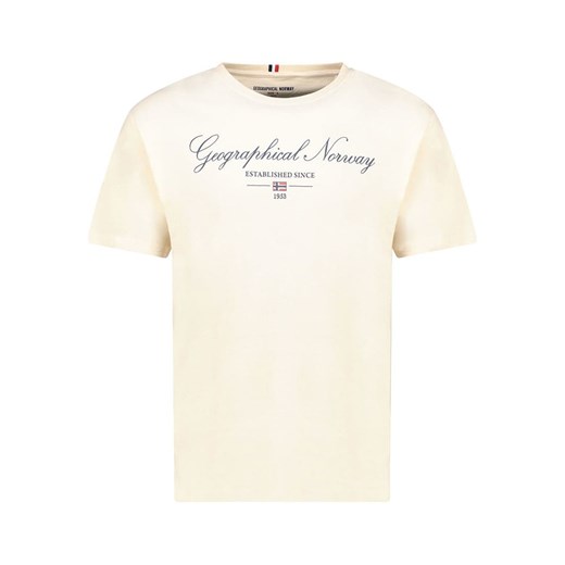 Geographical Norway Koszulka &quot;Illumine&quot; w kolorze kremowym ze sklepu Limango Polska w kategorii T-shirty męskie - zdjęcie 185053371