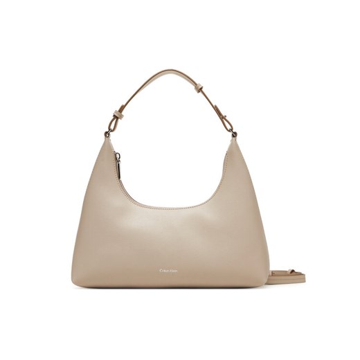Torebka Calvin Klein Foil Logo Conv Shou?Lder Bag LV04F3272G Beżowy ze sklepu eobuwie.pl w kategorii Torebki damskie - zdjęcie 185053463