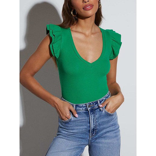 LA Angels Koszulka w kolorze zielonym ze sklepu Limango Polska w kategorii Bluzki damskie - zdjęcie 185054592
