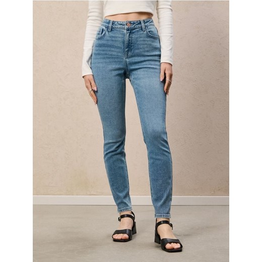 Sinsay - Spodnie jeansowe skinny - niebieski ze sklepu Sinsay w kategorii Jeansy damskie - zdjęcie 185055640