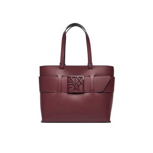 Torebka Armani Exchange 949138 0A874 UA343 Bordowy ze sklepu eobuwie.pl w kategorii Torby Shopper bag - zdjęcie 185055912