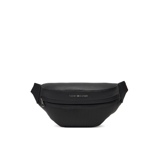 Tommy Hilfiger Saszetka nerka Th Woven Bum Bag AM0AM13634 Czarny ze sklepu MODIVO w kategorii Nerki - zdjęcie 185056453
