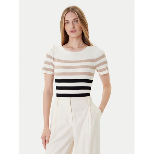 Morgan Sweter 252-MPIANA Beżowy Slim Fit ze sklepu MODIVO w kategorii Swetry damskie - zdjęcie 185057620