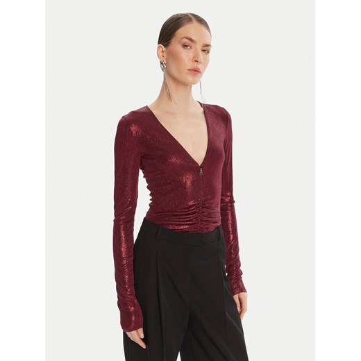 Patrizia Pepe Body 8M1735 J276 Bordowy Regular Fit ze sklepu MODIVO w kategorii Bluzki damskie - zdjęcie 185057662