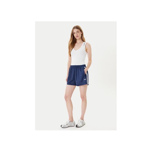 adidas Szorty sportowe Pin-stripe Satin KD2285 Granatowy Loose Fit XS MODIVO