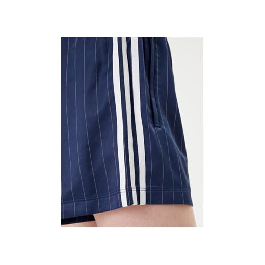 adidas Szorty sportowe Pin-stripe Satin KD2285 Granatowy Loose Fit M MODIVO