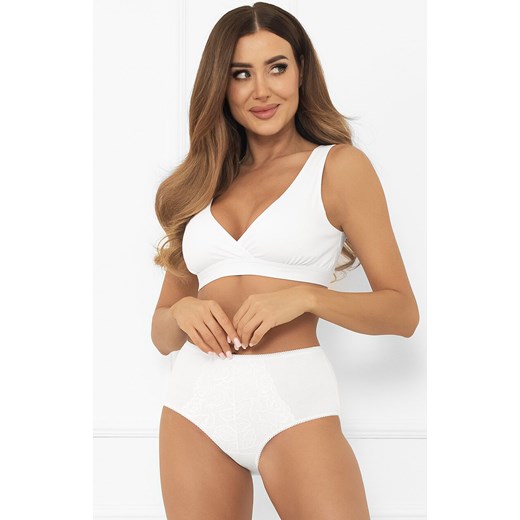 Figi damskie wysokie białe Libra maxi, Kolor biały, Rozmiar M, Italian Fashion ze sklepu Intymna w kategorii Majtki damskie - zdjęcie 185058031