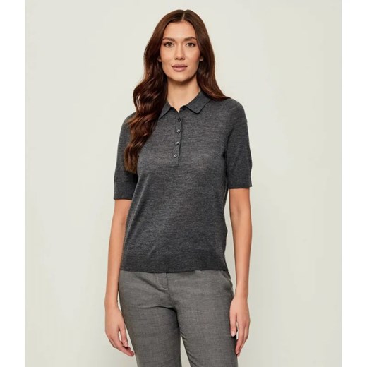 BOSS BLACK Wełniane polo Fidenka | Regular Fit ze sklepu Gomez Fashion Store w kategorii Bluzki damskie - zdjęcie 185059002