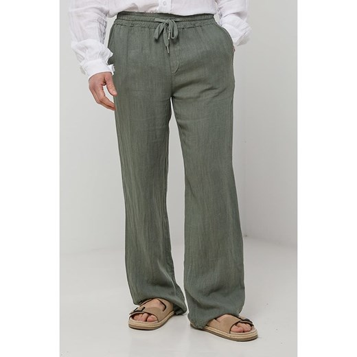 Rodier Lin Lniane spodnie w kolorze khaki Rodier Lin M/L okazyjna cena Limango Polska