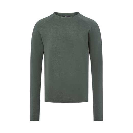 Nils Sundström Sweter męski Mężczyźni Bawełna khaki marmurkowy ze sklepu vangraaf w kategorii Swetry męskie - zdjęcie 185059464