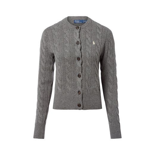 Polo Ralph Lauren Kardigan damski z zawartością kaszmiru Kobiety Kaszmir szary marmurkowy ze sklepu vangraaf w kategorii Swetry damskie - zdjęcie 185059500