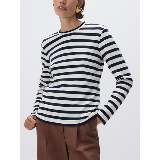 Reserved - Bawełniany longsleeve - wielobarwny ze sklepu Reserved w kategorii Bluzki damskie - zdjęcie 185060001