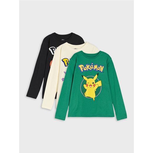 Sinsay - Koszulki z długimi rękawami 3 pack Pokémon - wielobarwny - id: 189GS-MLC - marki Sinsay - 185060800 Sinsay - Koszulki z długimi rękawami 3 pack Pokémon - wielobarwny ze sklepu Sinsay w kategorii T-shirty chłopięce - zdjęcie 185060800
