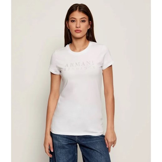 Armani Exchange T-shirt | Slim Fit ze sklepu Gomez Fashion Store w kategorii Bluzki damskie - zdjęcie 185061161