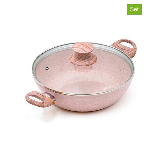 Bisetti 2-częściowy zestaw &quot;Stonerose&quot; w kolorze jasnoróżowym - Ø 24 cm ze sklepu Limango Polska w kategorii Garnki - zdjęcie 185062572