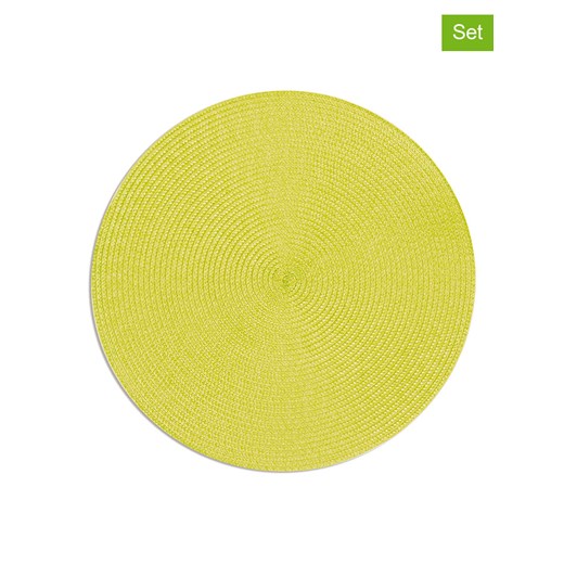 Trendy Kitchen by EXCÉLSA Podkładki stołowe (6 szt.) w kolorze żółtym - Ø 36 cm ze sklepu Limango Polska w kategorii Podkładki na stół - zdjęcie 185062592