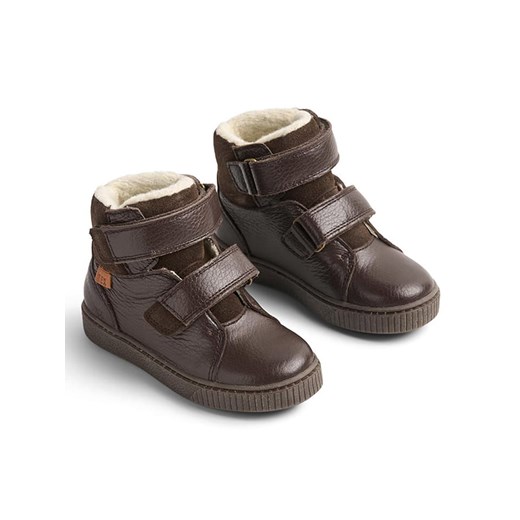 Wheat Skórzane botki zimowe w kolorze brązowym 24 wyprzedaż Limango Polska