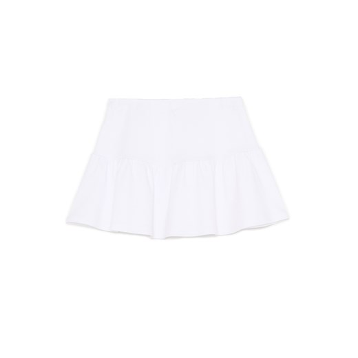 Cropp - Bawełniana biała spódnica mini - biały Cropp L Cropp