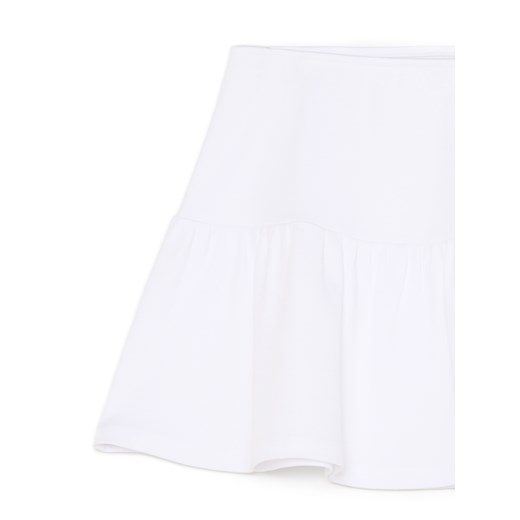 Cropp - Bawełniana biała spódnica mini - biały Cropp S Cropp