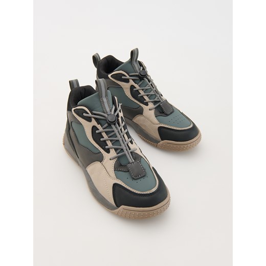 Reserved - Botki z wysoką cholewką - ciemnoszary ze sklepu Reserved w kategorii Buty zimowe dziecięce - zdjęcie 185063594