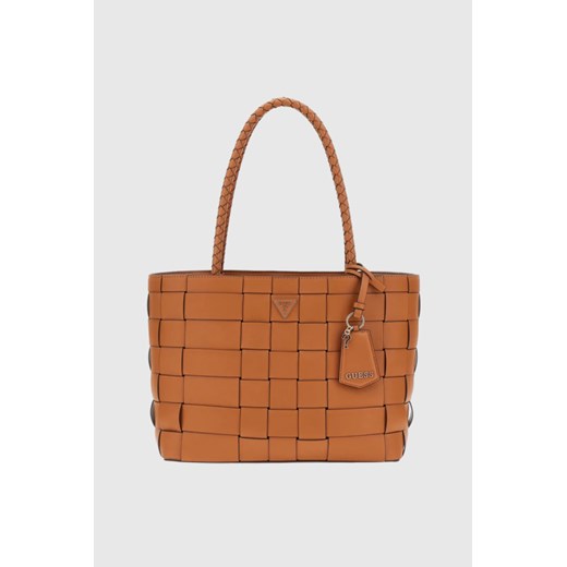GUESS Brązowa shopperka damska Maylee ze sklepu outfit.pl w kategorii Torby Shopper bag - zdjęcie 185064253