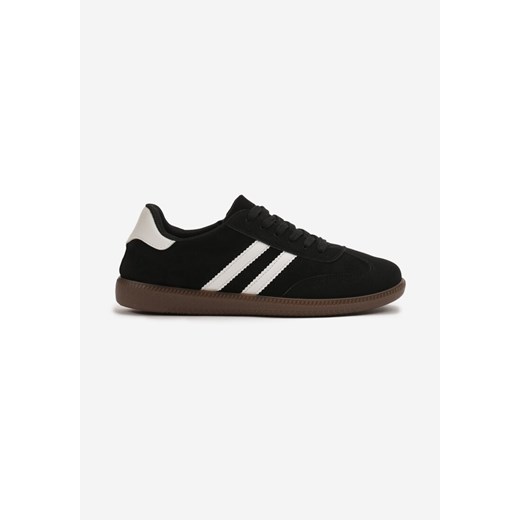 Czarne Buty Sportowe Sneakersy z Paskami z Boku Nalovelle ze sklepu born2be.pl w kategorii Buty sportowe męskie - zdjęcie 185064423