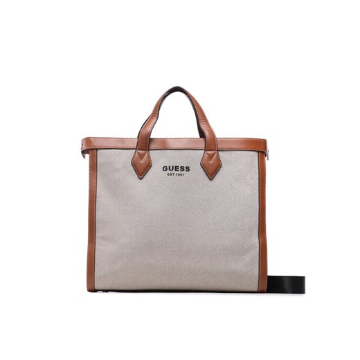 Torba Guess New Wanderluxe HMNEWW P3236 Beżowy ze sklepu eobuwie.pl w kategorii Saszetki - zdjęcie 185064470