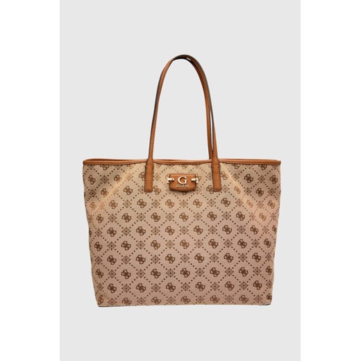GUESS Beżowa shopperka damska Neda Large 2 In 1 ze sklepu outfit.pl w kategorii Torby Shopper bag - zdjęcie 185065034