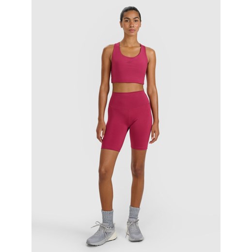 Damskie kolarki treningowe 4F 4FWAW25TFSTF051 - czerwone ze sklepu Sportstylestory.com w kategorii Szorty - zdjęcie 185065752