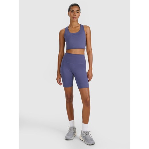 Damskie kolarki treningowe 4F 4FWAW25TFSTF051 - niebieskie ze sklepu Sportstylestory.com w kategorii Szorty - zdjęcie 185065791