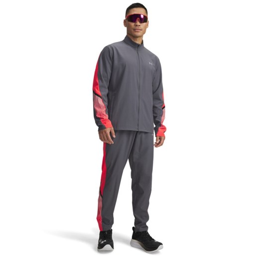Męskie spodnie do biegania Under Armour  UA Velociti Storm Pant - szare ze sklepu Sportstylestory.com w kategorii Spodnie męskie - zdjęcie 185065804