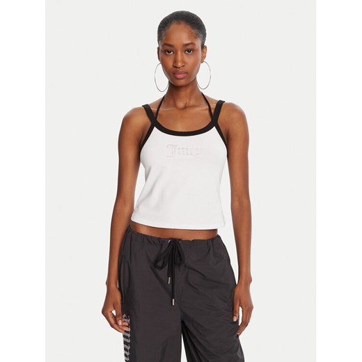Juicy Couture Top Amira JCWCT225302 Biały Slim Fit ze sklepu MODIVO w kategorii Bluzki damskie - zdjęcie 185066950