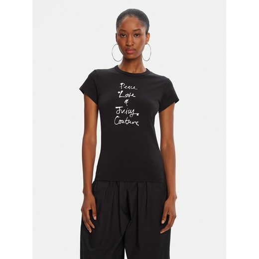 Juicy Couture T-Shirt JCNCT225458 Czarny Regular Fit ze sklepu MODIVO w kategorii Bluzki damskie - zdjęcie 185066973