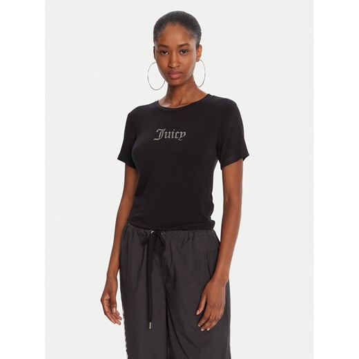 Juicy Couture T-Shirt Sheer JCWCT225301 Czarny Slim Fit ze sklepu MODIVO w kategorii Bluzki damskie - zdjęcie 185066981