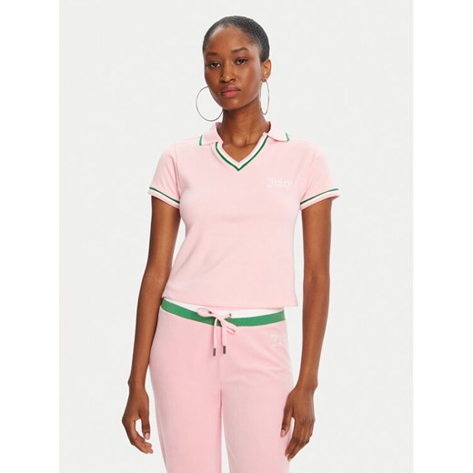 Juicy Couture Polo JCWCT225355 Różowy Regular Fit ze sklepu MODIVO w kategorii Bluzki damskie - zdjęcie 185067030