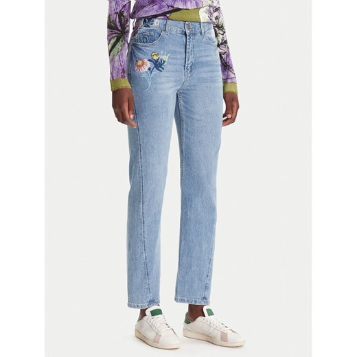 Desigual Jeansy Sunflower 25WWDD23 Niebieski Straight Fit ze sklepu MODIVO w kategorii Jeansy damskie - zdjęcie 185067083