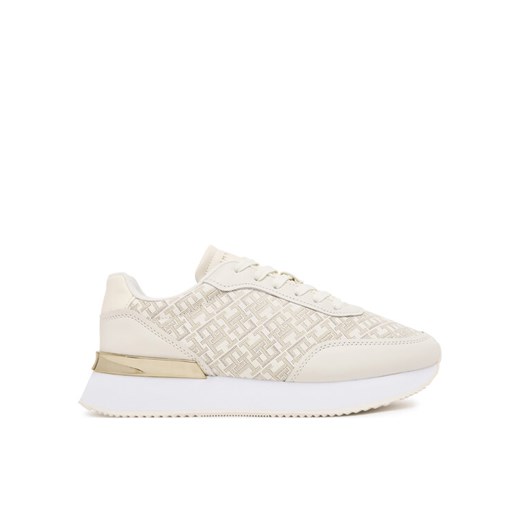 Tommy Hilfiger Sneakersy Chic Monogram Runner FW0FW09051 Écru ze sklepu MODIVO w kategorii Buty sportowe damskie - zdjęcie 185067121