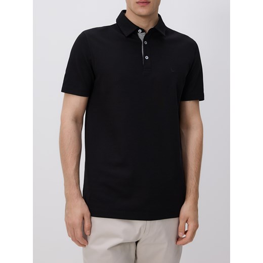 Reserved - Koszulka polo regular fit - czarny ze sklepu Reserved w kategorii T-shirty męskie - zdjęcie 185068314