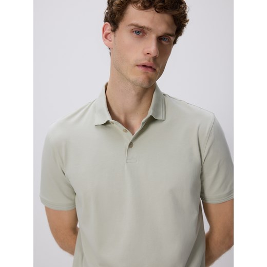 Reserved - Koszulka polo regular - jasnozielony ze sklepu Reserved w kategorii T-shirty męskie - zdjęcie 185068370