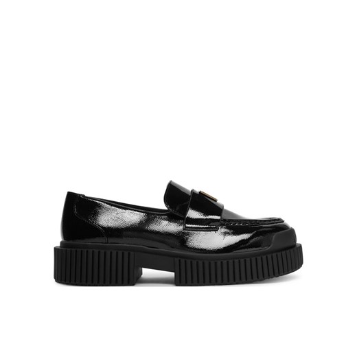 Loafersy Armani Exchange XW001672 AF17478 UC001 Czarny ze sklepu eobuwie.pl w kategorii Lordsy damskie - zdjęcie 185069211