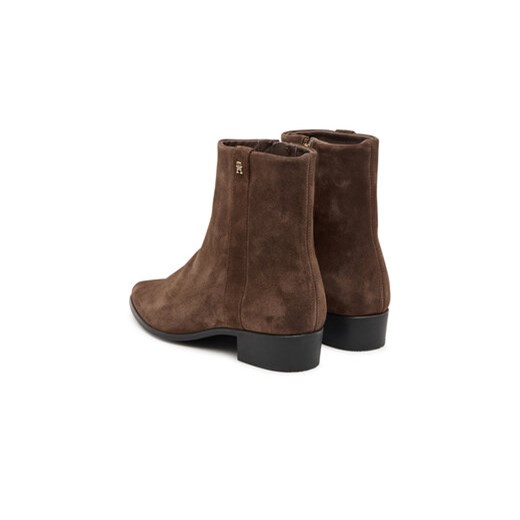 Botki Tommy Hilfiger Pointy Zip Bootie FW0FW08981 Brązowy Tommy Hilfiger 39 eobuwie.pl