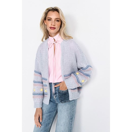 Rich &amp; Royal Kardigan w kolorze błękitno-jasnoróżowym Rich & Royal M wyprzedaż Limango Polska