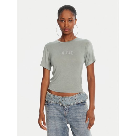 Juicy Couture T-Shirt Sheer JCWCT225301 Zielony Slim Fit ze sklepu MODIVO w kategorii Bluzki damskie - zdjęcie 185070242