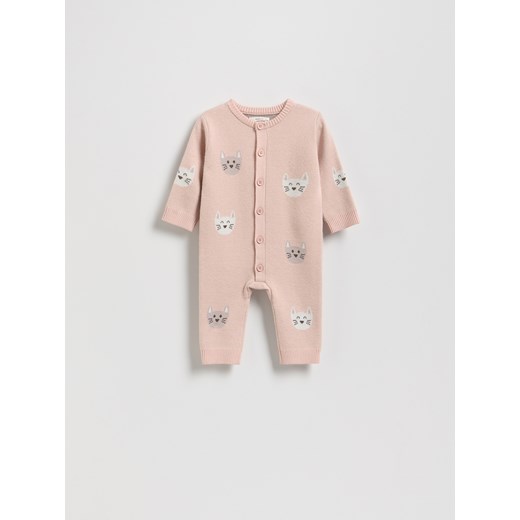 Reserved - Dzianinowy kombinezon - brudny róż ze sklepu Reserved w kategorii Odzież dla niemowląt - zdjęcie 185071564