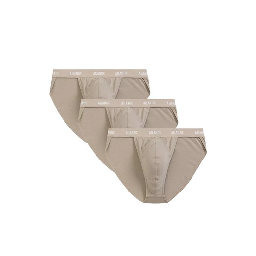 Atlantic 3-pack slipy męskie tanga 3BMP-1582-BEŻOWY, Kolor beżowy, Rozmiar S, ATLANTIC ze sklepu Primodo w kategorii Majtki męskie - zdjęcie 185072390