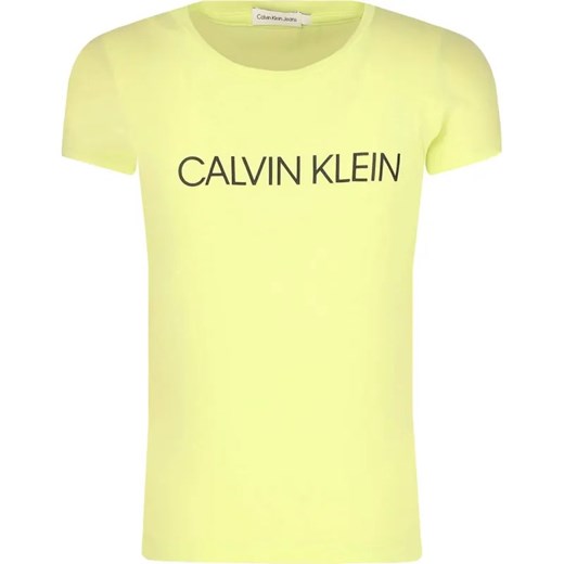 Calvin Klein Jeans T-shirt INSTITUTIONAL | Regular Fit ze sklepu Gomez Fashion Store w kategorii Bluzki dziewczęce - zdjęcie 185072811