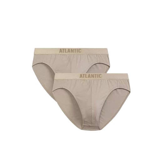 Atlantic 2-pack slipy męskie Sport 2BMP-013-Beżowy, Kolor beżowy, Rozmiar S, ATLANTIC ze sklepu Intymna w kategorii Majtki damskie - zdjęcie 185073733
