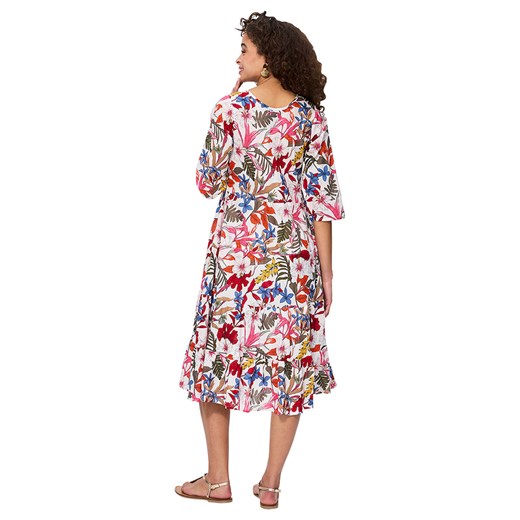 Aller Simplement Sukienka w kolorze białym ze wzorem Aller Simplement 42 wyprzedaż Limango Polska